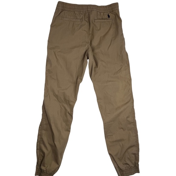 3/29 Polo Ralph Lauren Boys Khaki Chino Joggers Pants Elastic Waist Large 14/16 - Picture 2 of 9